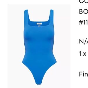 Aritzia Babaton Blue Squareneck Bodysuit